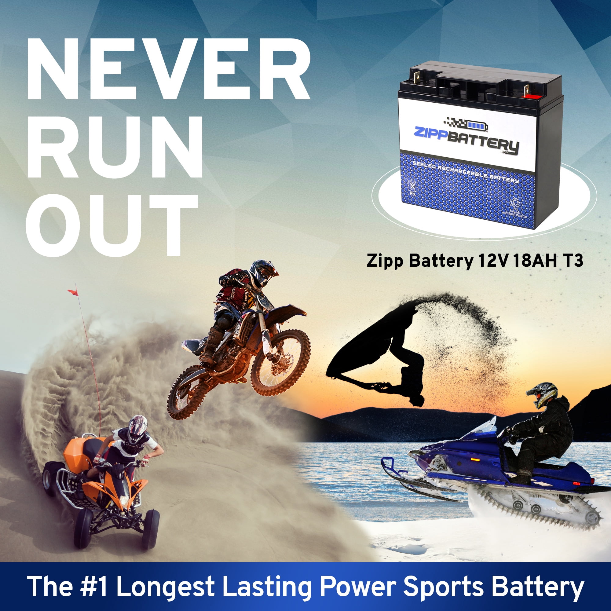 Zipp Battery 12V (12 Volt) 20Ah Sealed Lead Acid (SLA) Battery for AGM