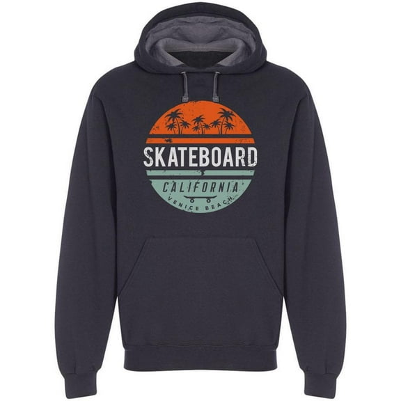 Skateboard In California Hoodie Men -Image by Shutterstock, Male x-Large