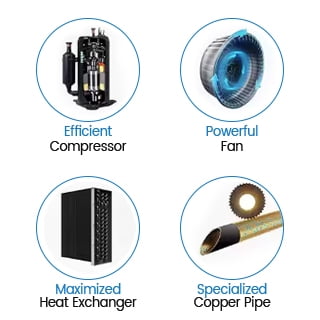 110 pt. 5,000 sq.ft. Buckless Commercial Dehumidifier with Drain Hose and Pump for Garage in White
