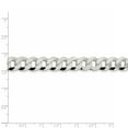thumbnail image 2 of Auriga Fine Jewelry 925 Sterling Silver 10.6mm Beveled Curb Chain Bracelet 9 inch for Women, 2 of 6