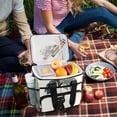 thumbnail image 5 of FORMRS Insulated Cooler Bag 24 Cans Capacity Soft Leakproof Lunch Box with Side Pockets, Black Cat Umbrella, 5 of 7