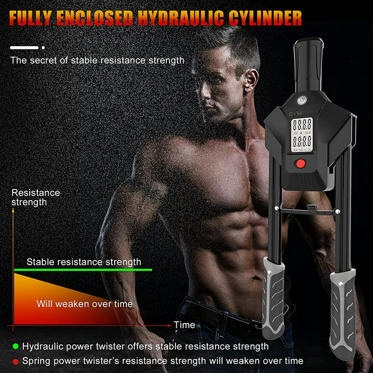Hydraulic Power-Twister for Home Upper-Body Training, Men Women Chest  Expander, Arm Enhanced Exercise Strengthener with Resistance 22-440 lbs 
