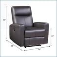 thumbnail image 2 of Recliners, Blane Modern Power Motion Recliner | Top Grain Leather Match | Brown, 2 of 7