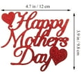 Mengzhiii Glitter Mother's Day Cake Insert Card Mother's Day Party Cake