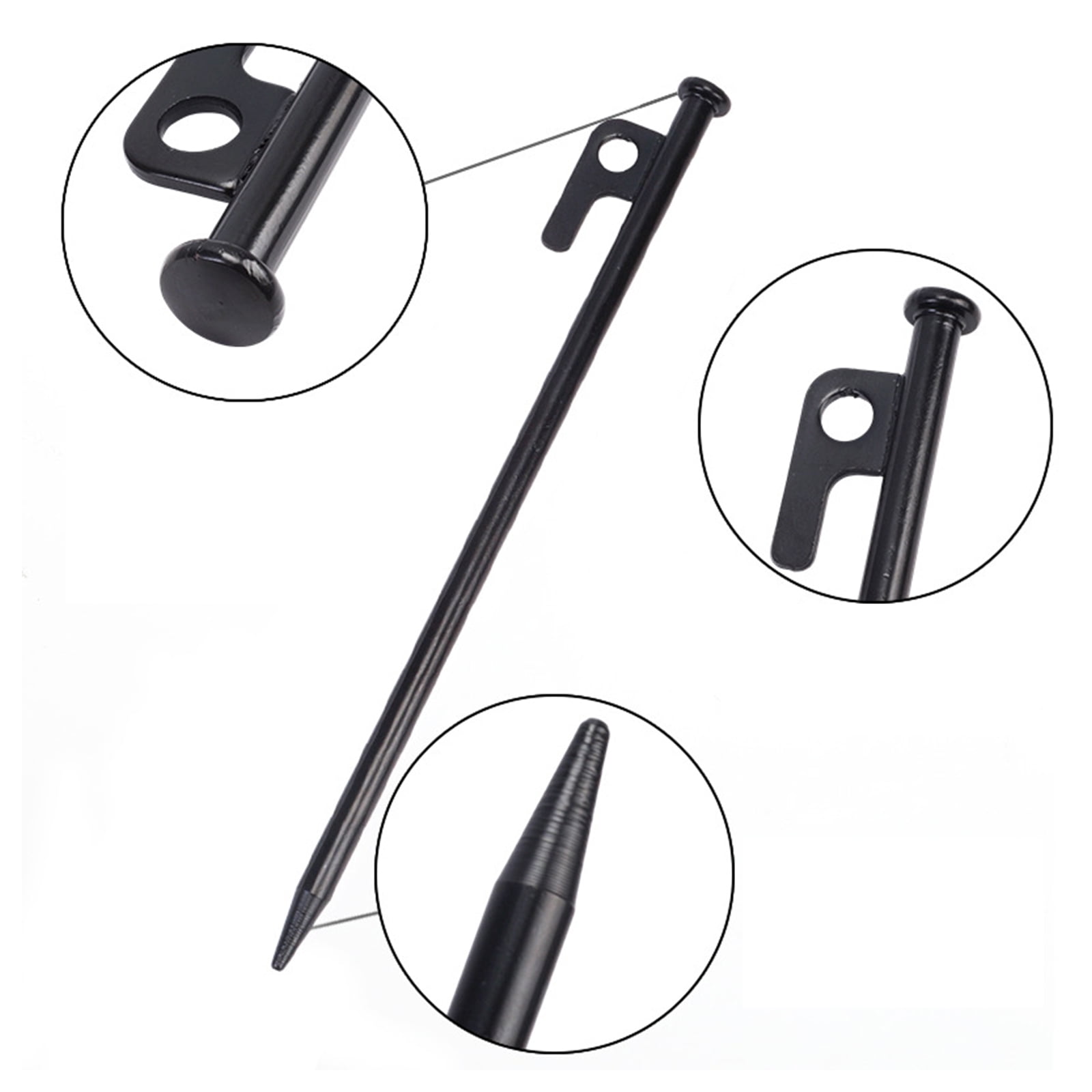 Metal Tent Stakes for All Terrains, Quick-Install Ground Pegs with Anti-Rust Coating for Camping, Beach, Backpacking Trips