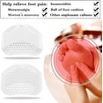 thumbnail image 4 of Breathable Forefoot Pads - for Women and Men Metatarsal Pads - Soft Gel Cushioning Ball of Foot Cushions for Callus Bunion Chafing Feet Pain Relief - 2 Pairs (Clear), 4 of 8