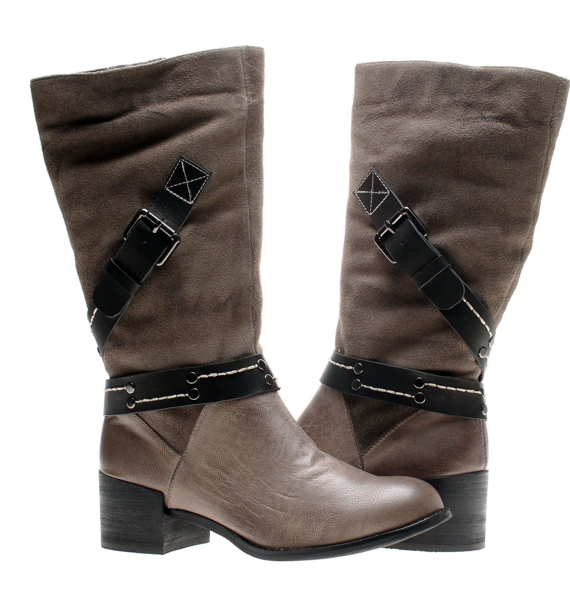 grey womens boots knee high