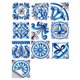 thumbnail image 3 of Inteprter Etiqueta de la pared de la flor del azulejo de la pared Etiqueta engomada autoadhesiva impermeable del azulejo de la etiqueta del azulejo Decoración del hogar No.85 NO68, 3 of 6