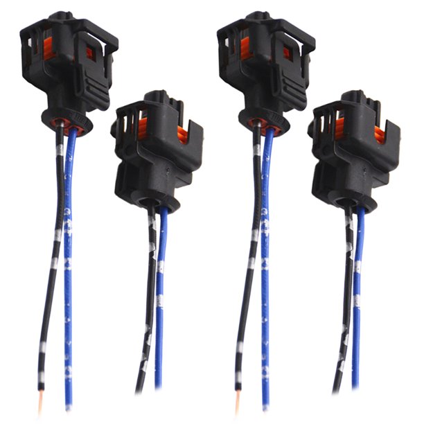 BRIGHTFUFU Enchufe del conector del inyector de combustible de la ranura del adaptador profesional de 4pcs para uso del conector del automóvil