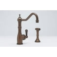 thumbnail image 2 of Single Hole Aquitaine Kitchen Faucet with Sidespray Rinse and 9" Reach Column Spout - Finish: English Bronze, 2 of 2