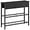 Black, variant on 29.5" Narrow Console Table with 2 Fabric Drawers, Sofa Table, Small Entryway Table with 3-Tier Storage Shelves, Behind Couch Table, for Living Room, Hallway, Black BB72XG01