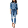 thumbnail image 2 of Joe's Womens Ripped Skinny Fit Jeans, Blue, 24 Regular, 2 of 2