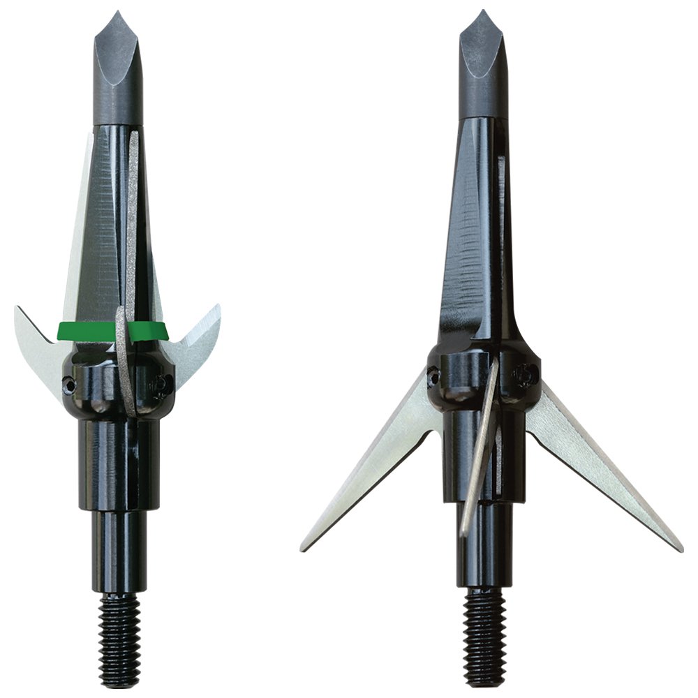 (Pack of 3) Expandable Broadheads by Swhacker, 3Blade 100 Grain 1.5