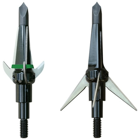 (Pack of 3) Expandable Broadheads by Swhacker, 3-Blade 100 Grain 1.5
