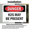 thumbnail image 3 of H2S May Be Present OSHA Danger Vinyl Decal Label 18 Inch x 12 Inch - 10 Pack, 3 of 6