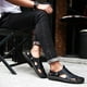 thumbnail image 1 of Sandalias de verano para hombre, zapatos de playa de cuero a la moda para hombre, zapatos de costura Wmkox8yii  123q514, 1 of 9