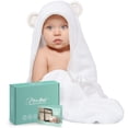 thumbnail image 1 of MINIBOO Toalla con capucha para bebé – Rayón ultrasuave y absorbente de toallas de bambú para bebés recién nacidos y niños pequeños – Toallas de baño hipoalergénicas para bebés, 1 of 5
