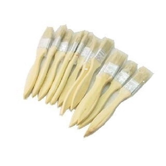 12 Pack 1" Chip Brushes Classic Bristle For Stains and Fiberglass Varnish with Wooden Handles