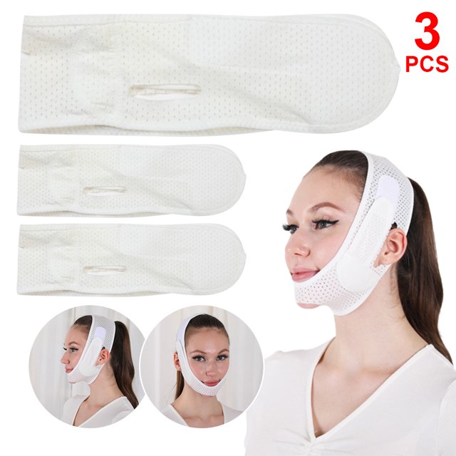 Vendaje Levantamiento Facial Correa Ajustable para Ucer Barbilla Doble Herramienta Belleza Transpirable Color Rojo