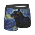 thumbnail image 3 of Kll Shambhala Cat In Van Gogh Impressionist Men'S Cotton Boxer Briefs Underwear-Medium, 3 of 9