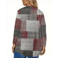 thumbnail image 4 of Abcomgle Womens Plus Size Tops Dressy Summer Long Sleeve Tunics Shirts Striped Colorblock Graphic T-Shirt Crew Neck Shirts Curved Hem Casual Womens Clothing,2XL, 4 of 5