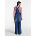 thumbnail image 2 of No Boundaries Wide Leg Baggy Overalls, Women's XXS-XXL, 2 of 4