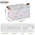 thumbnail image 4 of BZSMCE Collapsible Fabric Cube Storage Bins Candy Conversation Hearts Design Pattern Storage Box, 4 of 8
