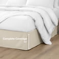 thumbnail image 6 of Bare Home Double Brushed Bed Skirt - Premium 1800 Collection - 15-inch Drop - California King, Sand, 6 of 9