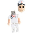 thumbnail image 1 of Creative Plastic Doctor USB 2.0 Flash Drive Toy Shape Style Cartoon Robot, Green, 64GB, Female nurse, 1 of 7