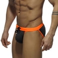 thumbnail image 1 of FcBaudy Men's Low Waist Solid Color High Vent Swimming Trunks Underpants Men Pants, 1 of 5