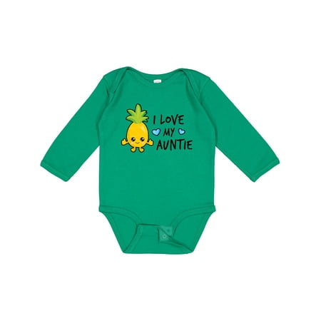 

Inktastic I Love My Auntie with Pineapple Gift Baby Boy Long Sleeve Bodysuit