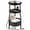 Classic Black, variant on Small Side Table for Small Spaces with Storage Basket, Round End Table 3-Tier NightStand Sofa Corner Table for Living Room, Bedroom, Patio and More 24in Tall Rustic Brown