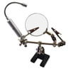 MAGNA-DESK 3X Power | 2.5" (6.4 cm) Swivel Glass Lens | LED Gooseneck Light | Alligator Clips | Weighted Cast Iron Base | Precision & Clarity in Your Projects