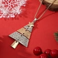 thumbnail image 6 of Christmas Necklace for Women Christmas Tree Star Pendant Necklace Xmas Tree Necklace Jewelry for Festival New Year Party, 6 of 14