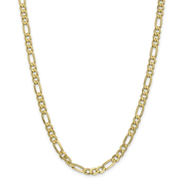 14k 6.25mm Flat Figaro Chain (Weight: 34.67 Grams, Length: 30 Inches)
