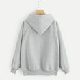 thumbnail image 5 of Mifelio Hoodies for Women, Women's Casual Solid Color Hooded Pocket Long Sleeve Pullover Sweatshirt Sweatshirt for Women Grey XL, 5 of 7