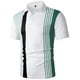 thumbnail image 3 of Ceisia Men's Polo Shirt | Slim Fit Short Sleeve Vertical Stripe Color Block Polo | Breathable Wrinkle-resistant (Multiple Combinations) Gift, 3 of 5