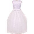 thumbnail image 2 of Elegant V Neck Rhinestone Belt Little Girl Flower Girls Dresses White Silver 2, 2 of 2