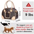 thumbnail image 3 of Transportín De Lujo Para Mascotas, Transportador Para Cachorros Y Perros Pequeños,Bolso De Mano De Cuero Sintético Premium Impermeable Para Viajes Al Aire Libre, Caminatas, Senderismo, Compras, 3 of 5