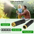 thumbnail image 5 of 25ft Garden Hose, Metal Stainless Steel Water Hose w/ 10 Functional Nozzles & 3/4 inch Brass Fittings, Flexible, Kink&Tangle Free, Puncture Resistant, Heavy Duty Water Pipe for Yard&Outdoor(Sliver), 5 of 9