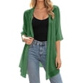 thumbnail image 4 of jiaxiM Lightweight Cardigans for Women 2026 Summer Chiffon Breathable Cardigan Half Sleeve Open Front Long Kimono Cover Ups, 4 of 6