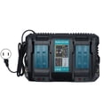 thumbnail image 2 of 18V Dual Port Lithium Battery Charger Fast Charger Replacement for DC18RD Li Ion Battery 100-240VUS Plug 110?220V, 2 of 5