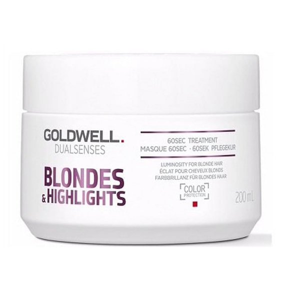 Goldwell Dualsenses Blondes & Highlights - 60 Sec Treatment, 6.7 oz, Pack of 1 w/ Sleek Teasing Comb