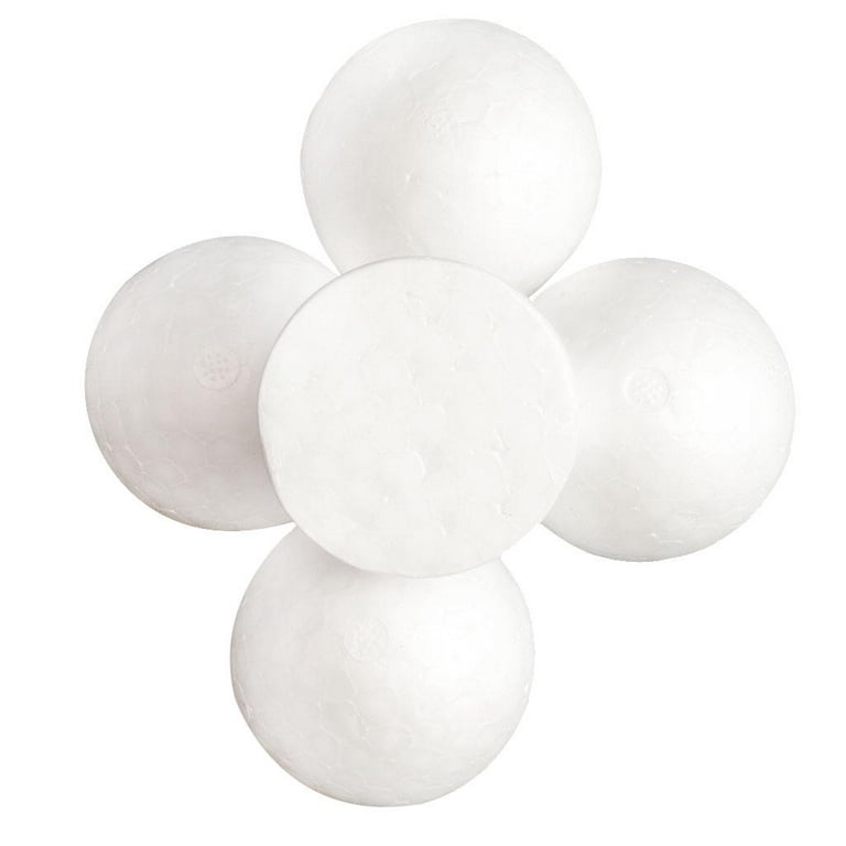 MT Products 7 Round White Polystyrene Foam Balls for Crafts