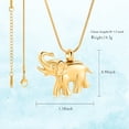 thumbnail image 2 of Stainless Steel Elephant Cremation Urn Pendant Memory Necklace for Cremation Ashes Memorial Jewelry, 2 of 4