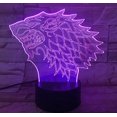 thumbnail image 1 of Luz nocturna LED 3D Game of Thrones Houses Starks of Winterfell, 1 of 1