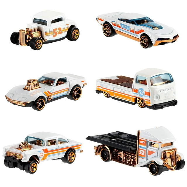 Juego de 6 unidades exclusivo de Toy Hot Wheels 2020 Pearl and Chrome