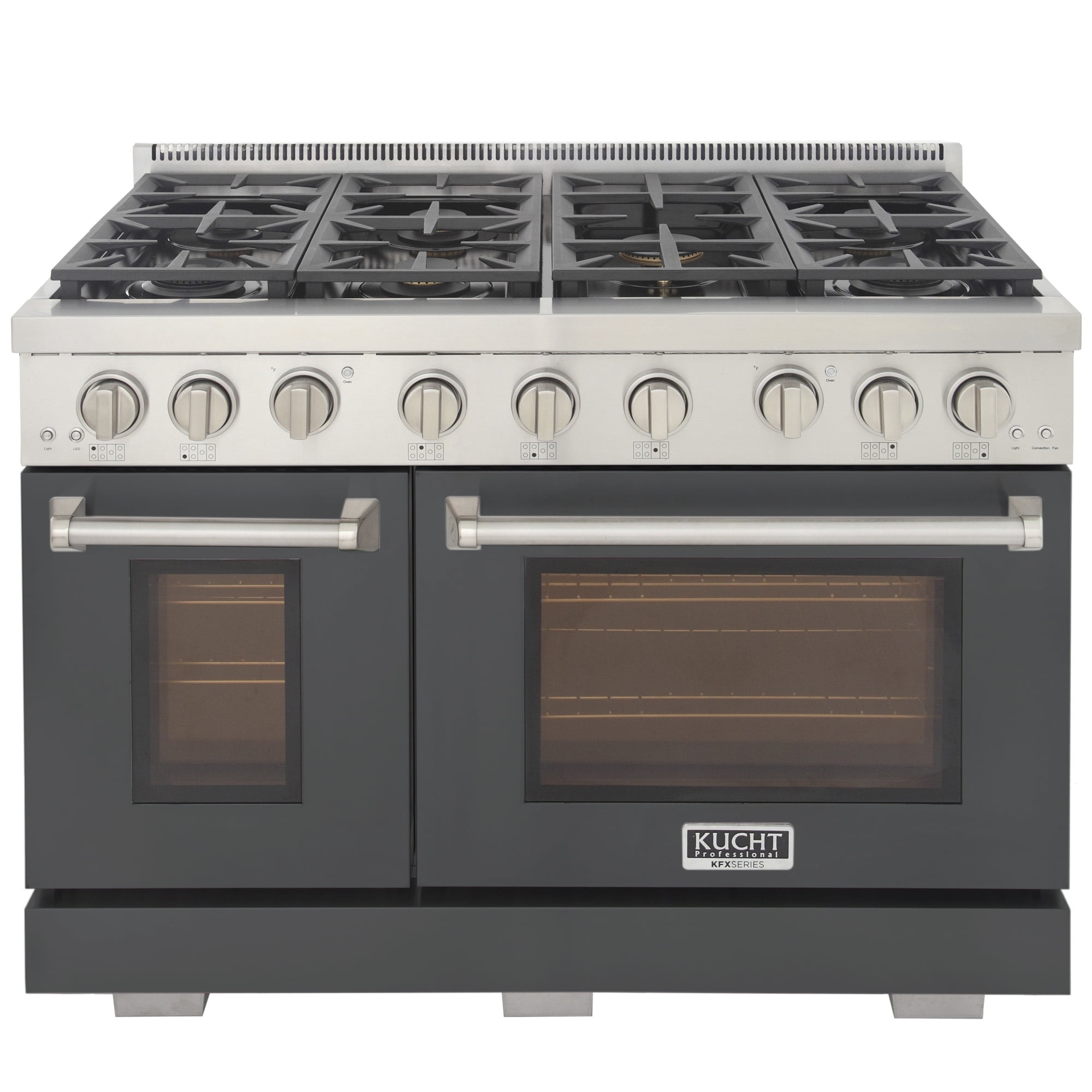 Professional 48-in Propane Gas Range Oven in Cement Gray w/ True Simmer Burners