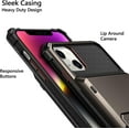 thumbnail image 4 of for iPhone 14 Case Wallet Cover 4-Card Credit Card Holder ID Slot Scratch Resistant Dual Layer Hybrid Protective Hard Shell Rugged TPU Bumper Armor Case for iPhone 14 case 6.1 inch Gun, 4 of 12