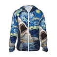 thumbnail image 1 of Fotbe Vintage Starry Sky Shark Chaqueta con Protección Solar UPF 50+ para Hombre y Mujer, Camisa con Capucha y Bolsillos-Medium, 1 of 7